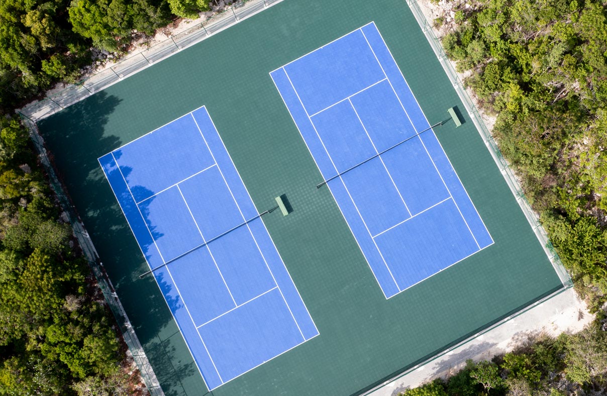 Tennis courts at Jack's Bay